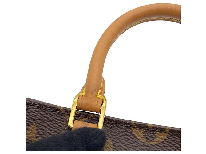 Louis Vuitton Petite Sac Plat Monogram Handtasche Braun - Ansicht 12
