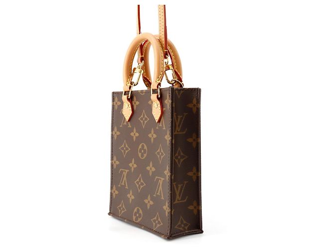 Louis Vuitton Petite Sac Plat Monogram Handtasche Braun - Ansicht 2