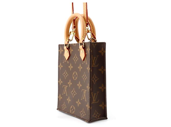 Louis Vuitton Petite Sac Plat Monogram Handtasche Braun - Ansicht 3