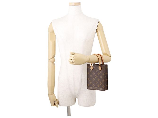 Louis Vuitton Petite Sac Plat Monogram Handtasche Braun - Ansicht 5