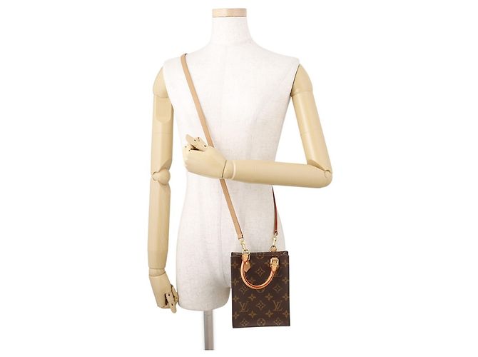 Louis Vuitton Petite Sac Plat Monogram Handtasche Braun - Ansicht 6