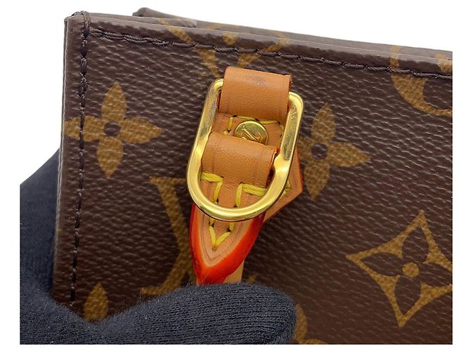 Louis Vuitton Petite Sac Plat Monogram Handtasche Braun - Ansicht 9
