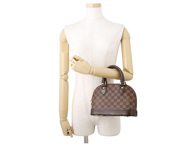 Bolsa Louis Vuitton Alma BB Marrom Damier ebene - vista 4
