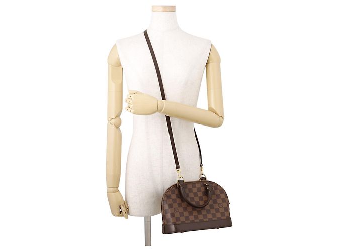 Bolsa Louis Vuitton Alma BB Marrom Damier ebene - vista 5