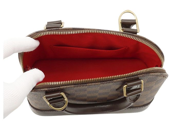 Bolsa Louis Vuitton Alma BB Marrom Damier ebene - vista 6
