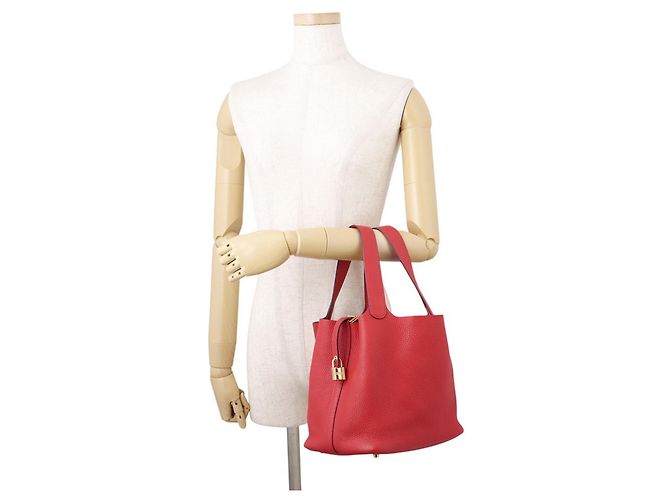 Hermès Sac à main Hermes Picotin Lock MM Rouge - vue 4