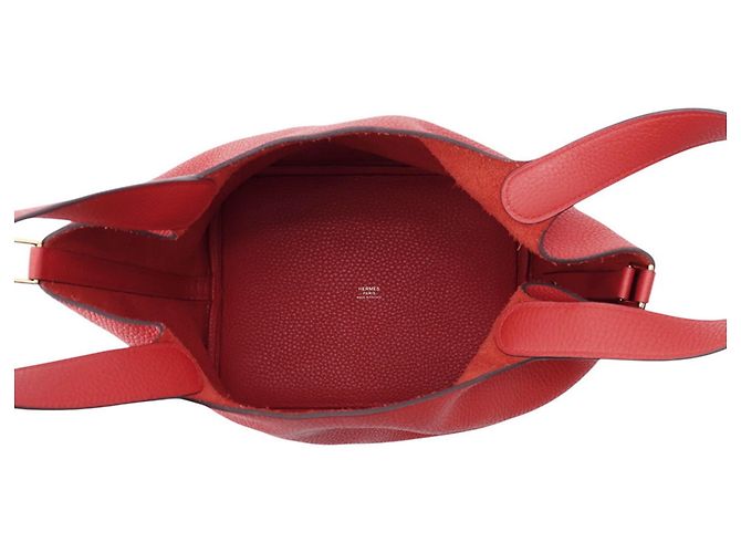 Hermès Sac à main Hermes Picotin Lock MM Rouge - vue 5