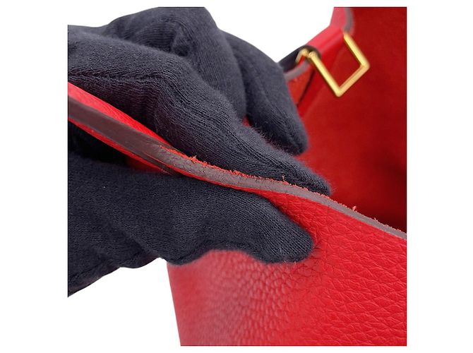 Hermès Sac à main Hermes Picotin Lock MM Rouge - vue 8