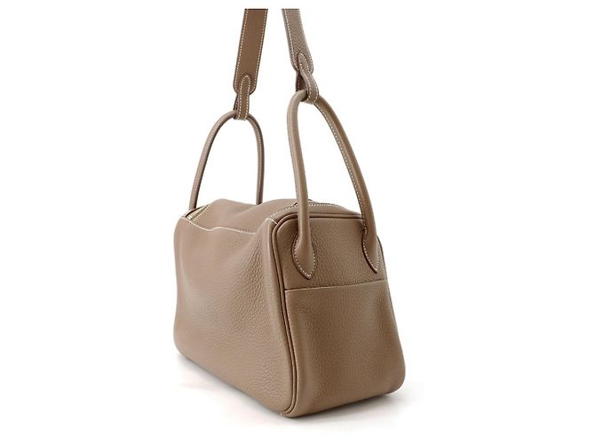 Hermès Borsa Hermes Lindy 26 in Etoupe Gray Taupe - vista 2