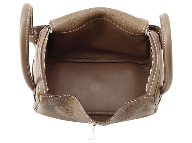 Hermès Borsa Hermes Lindy 26 in Etoupe Gray Taupe - vista 5