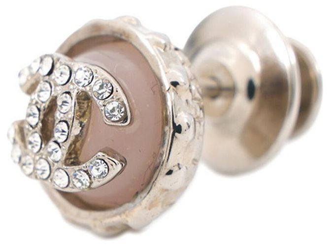 Broche de strass Chanel Plata Rosa - vista 2