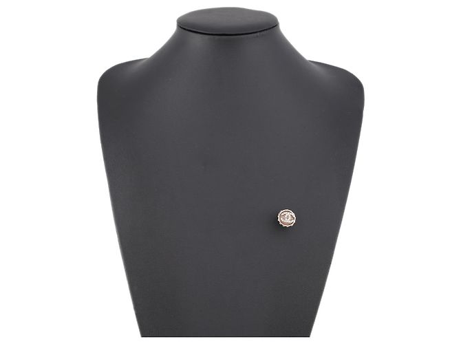 Broche de strass Chanel Plata Rosa - vista 4