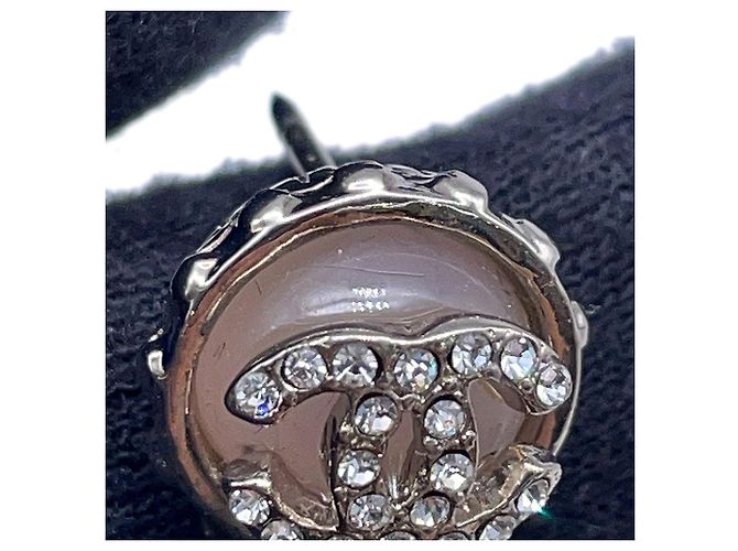 Broche de strass Chanel Plata Rosa - vista 5