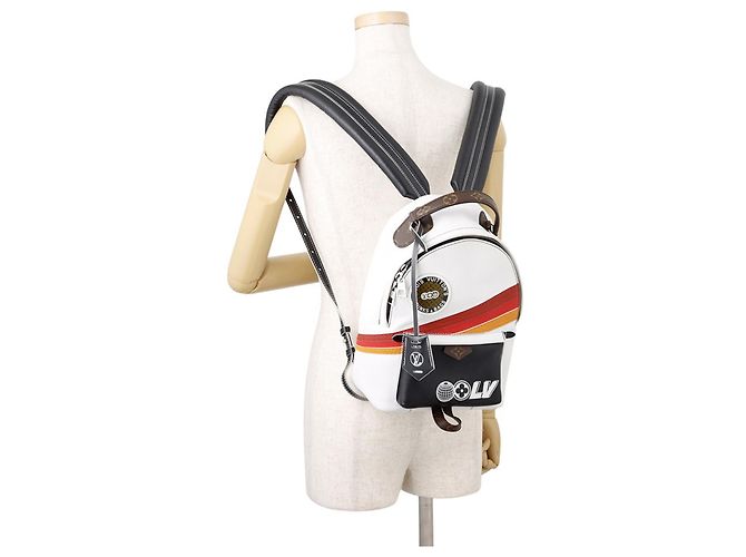 Louis Vuitton Monogram Leather Palm Springs Backpack PM White Multiple colors - view 4
