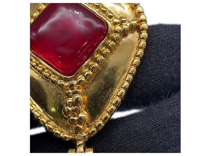 Chanel Brosche Gold und Rot Golden - Ansicht 5