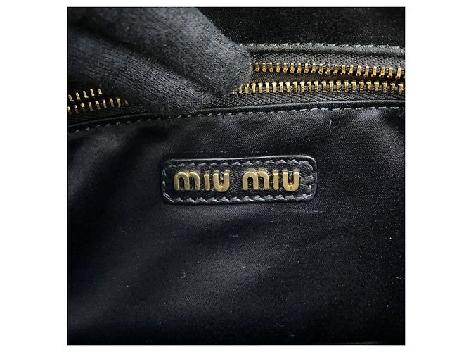 Clutch Miu Miu in pelle Matelassé Nero - vista 12
