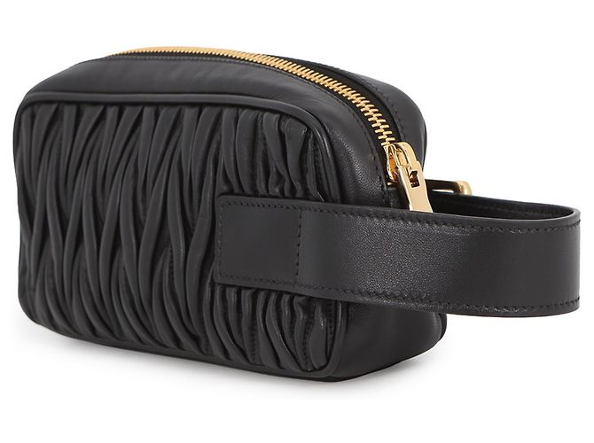 Clutch Miu Miu in pelle Matelassé Nero - vista 2