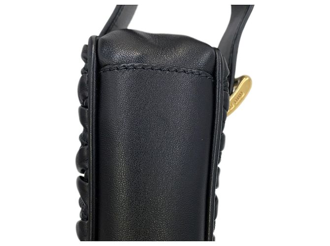 Clutch Miu Miu in pelle Matelassé Nero - vista 7
