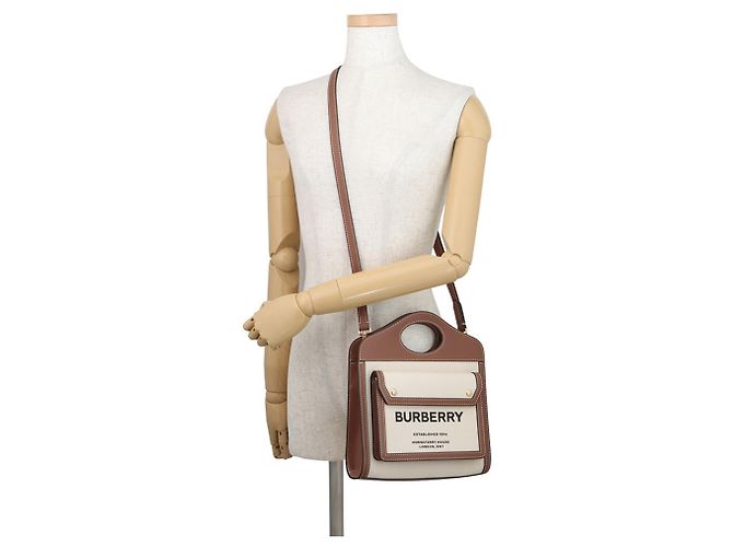 Bolso Mini Pocket Burberry Castaño - vista 5