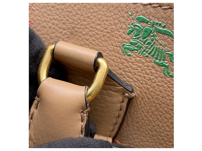 Burberry Emblem Shopper aus Leder Braun Mehrfarben - Ansicht 13