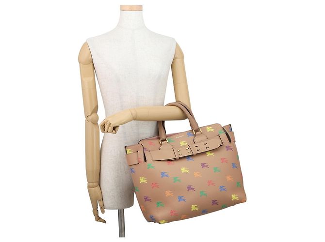 Burberry Emblem Shopper aus Leder Braun Mehrfarben - Ansicht 4