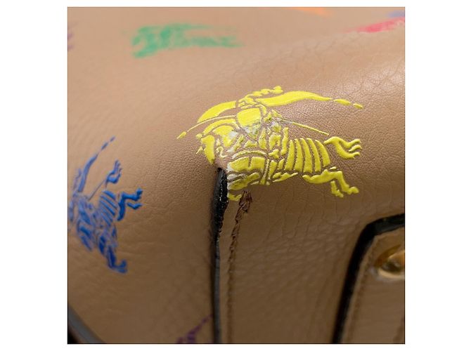 Burberry Emblem Shopper aus Leder Braun Mehrfarben - Ansicht 7