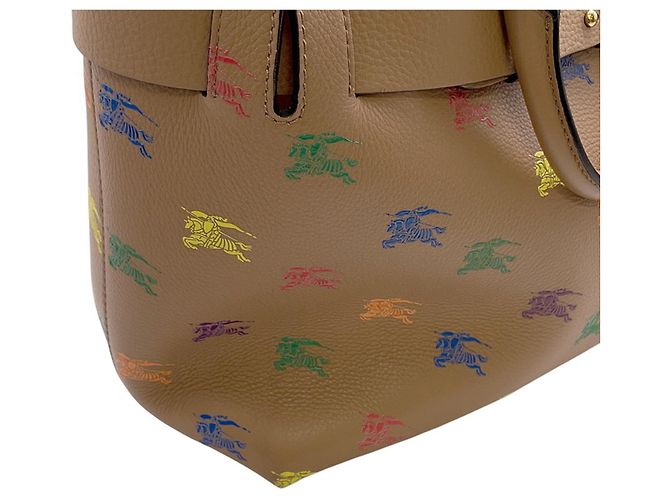 Burberry Emblem Shopper aus Leder Braun Mehrfarben - Ansicht 8