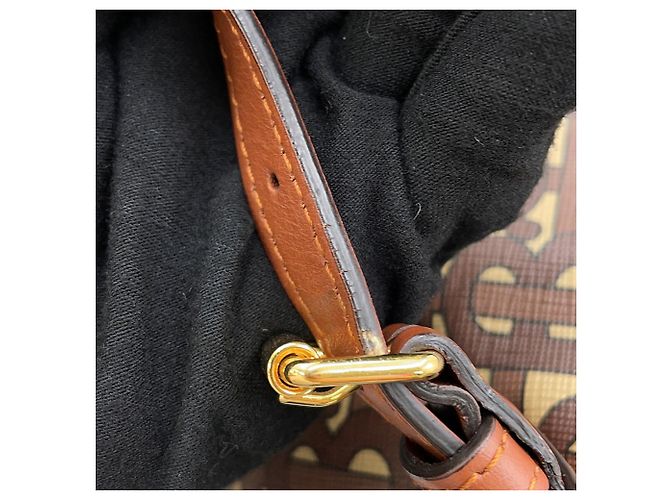 Zaino in pelle Burberry TB Monogram Marrone Multicolore - vista 12