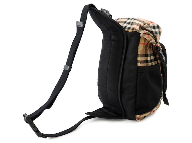 Borsa a tracolla Burberry Nova Check Nero Beige - vista 2