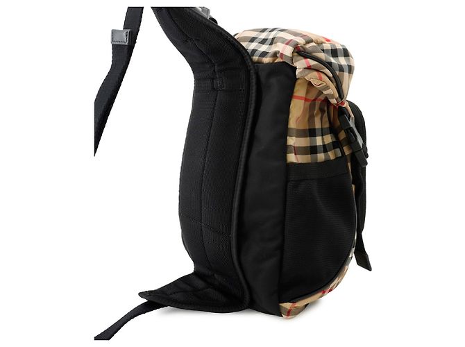Borsa a tracolla Burberry Nova Check Nero Beige - vista 3
