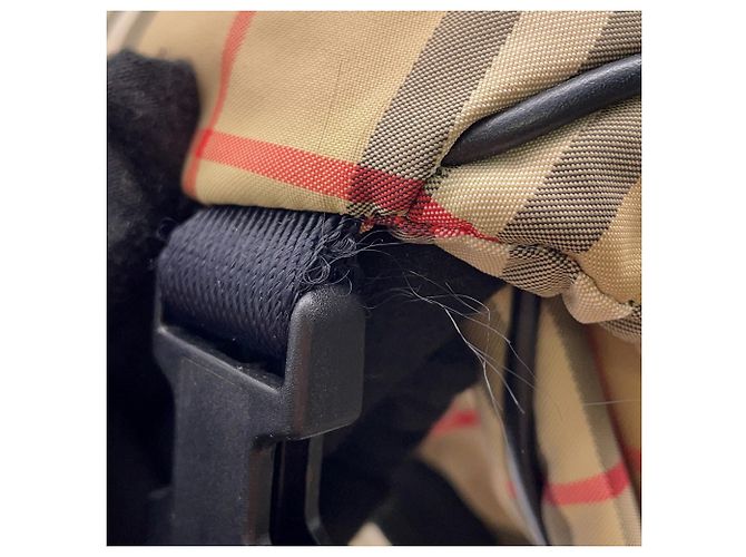 Borsa a tracolla Burberry Nova Check Nero Beige - vista 7