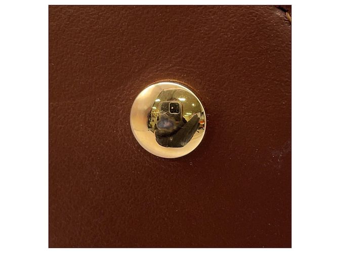 Borsa in pelle Burberry Peggy TB Monogram Marrone Nero Beige - vista 12