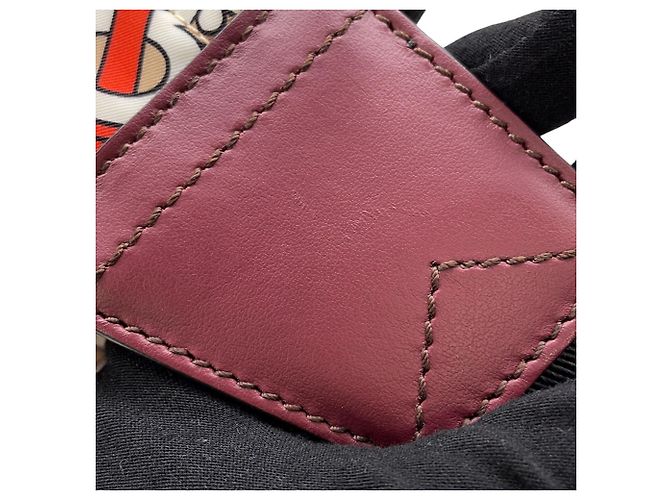 Borsa a tracolla in nylon Burberry Beige Arancione - vista 10