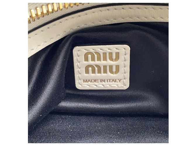 Borsa a mano Miu Miu Miu Bowling in pelle Bianco - vista 10