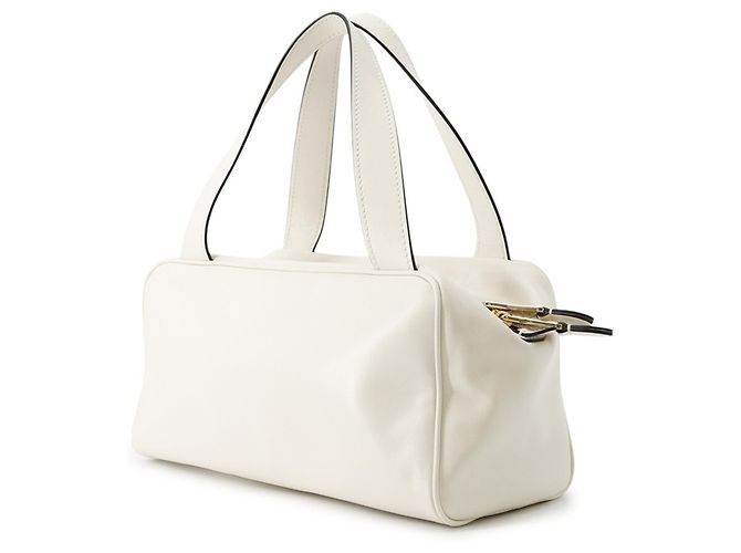 Borsa a mano Miu Miu Miu Bowling in pelle Bianco - vista 2