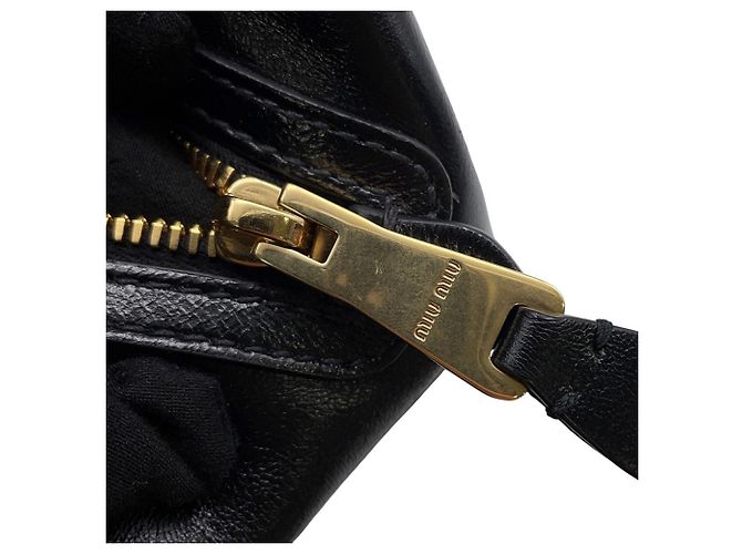 Borsa Bowling Miu Miu Nera Nero - vista 10