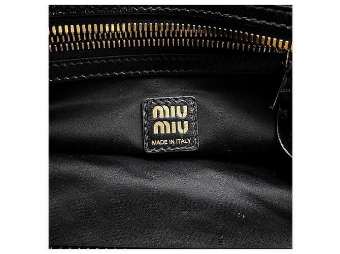 Borsa Bowling Miu Miu Nera Nero - vista 11