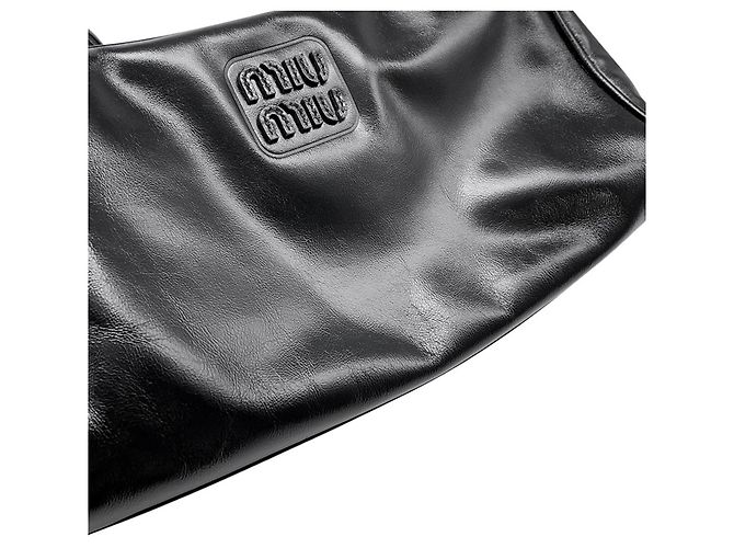 Borsa Bowling Miu Miu Nera Nero - vista 7