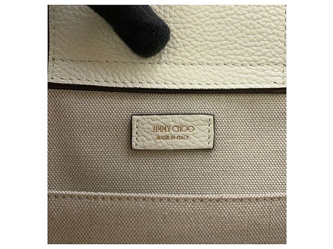 Bolsa de couro branco Jimmy Choo - vista 14