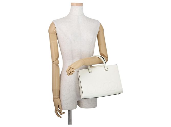 Bolsa de couro branco Jimmy Choo - vista 4