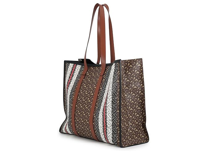 Burberry Tote Bag TB Monogram aus Leder Braun Mehrfarben - Ansicht 2