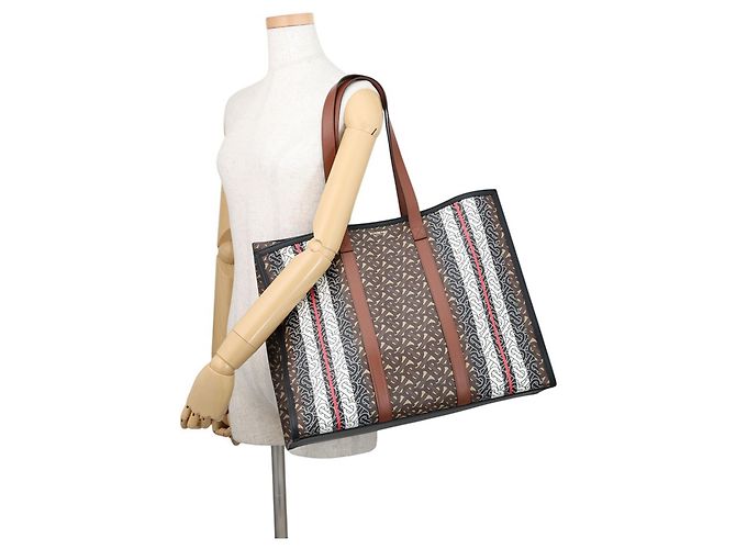 Burberry Tote Bag TB Monogram aus Leder Braun Mehrfarben - Ansicht 4
