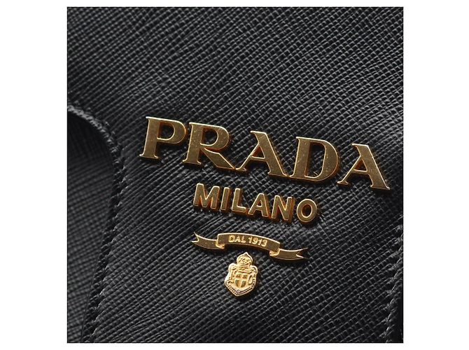 Bolso de mano Prada en cuero Saffiano Negro - vista 8