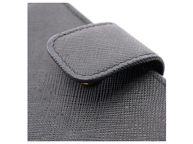 Portafoglio bi-fold Prada Saffiano Triangolo Nero - vista 9