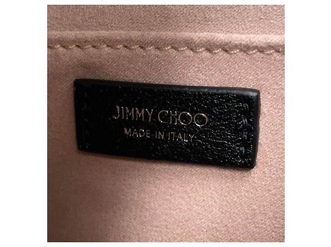 Borsa Hobo Small in pelle con perle finte Jimmy Choo Bar Nero - vista 14
