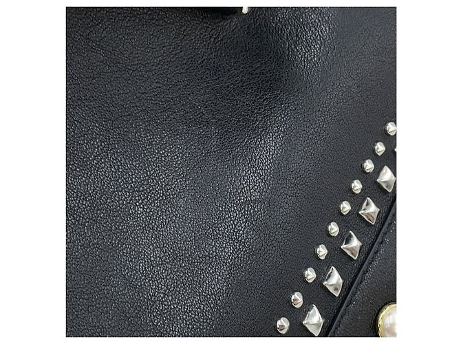 Borsa Hobo Small in pelle con perle finte Jimmy Choo Bar Nero - vista 6
