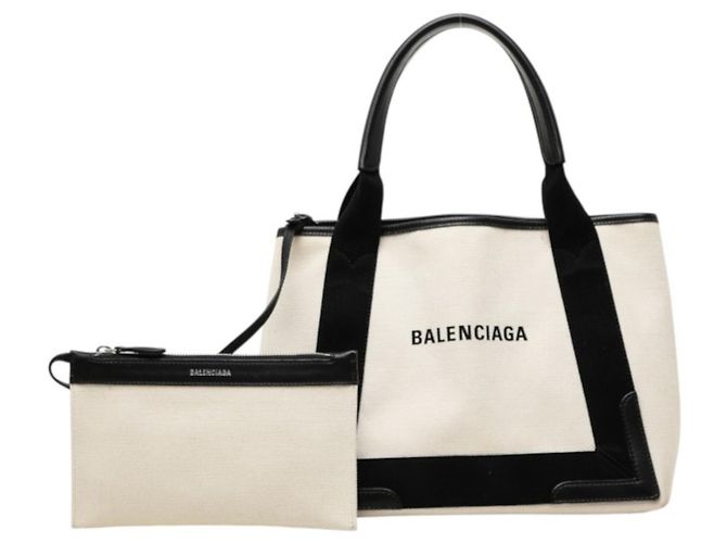 Balenciaga Navy Cabas Tote Bag Schwarz Roh - Ansicht 12