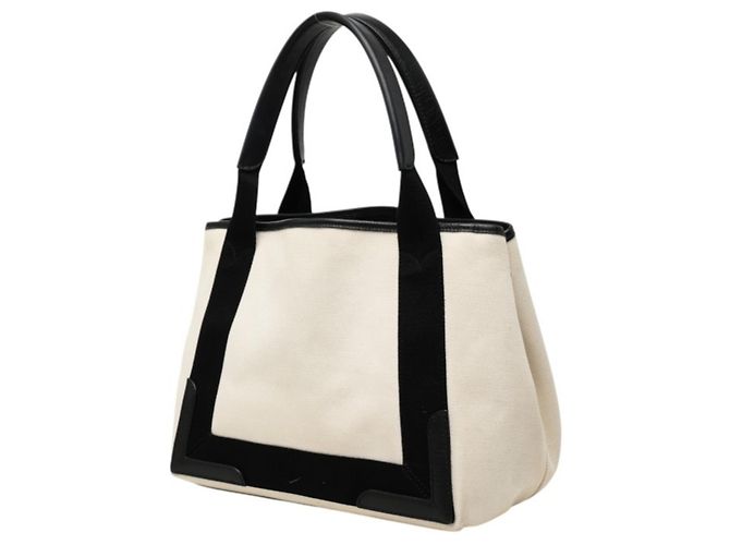Balenciaga Navy Cabas Tote Bag Schwarz Roh - Ansicht 2