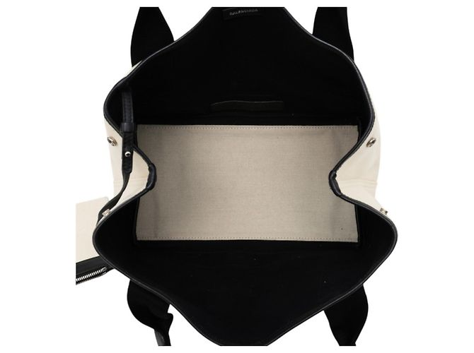 Balenciaga Navy Cabas Tote Bag Schwarz Roh - Ansicht 8