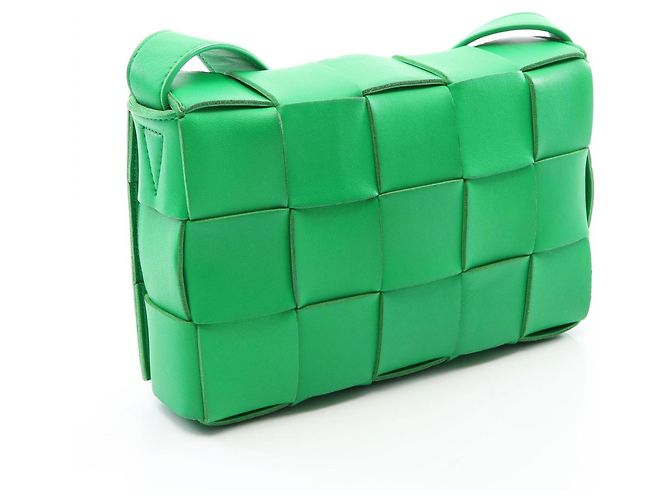 Borsa a tracolla Bottega Veneta Cassette Maxi Intrecciato Verde - vista 2